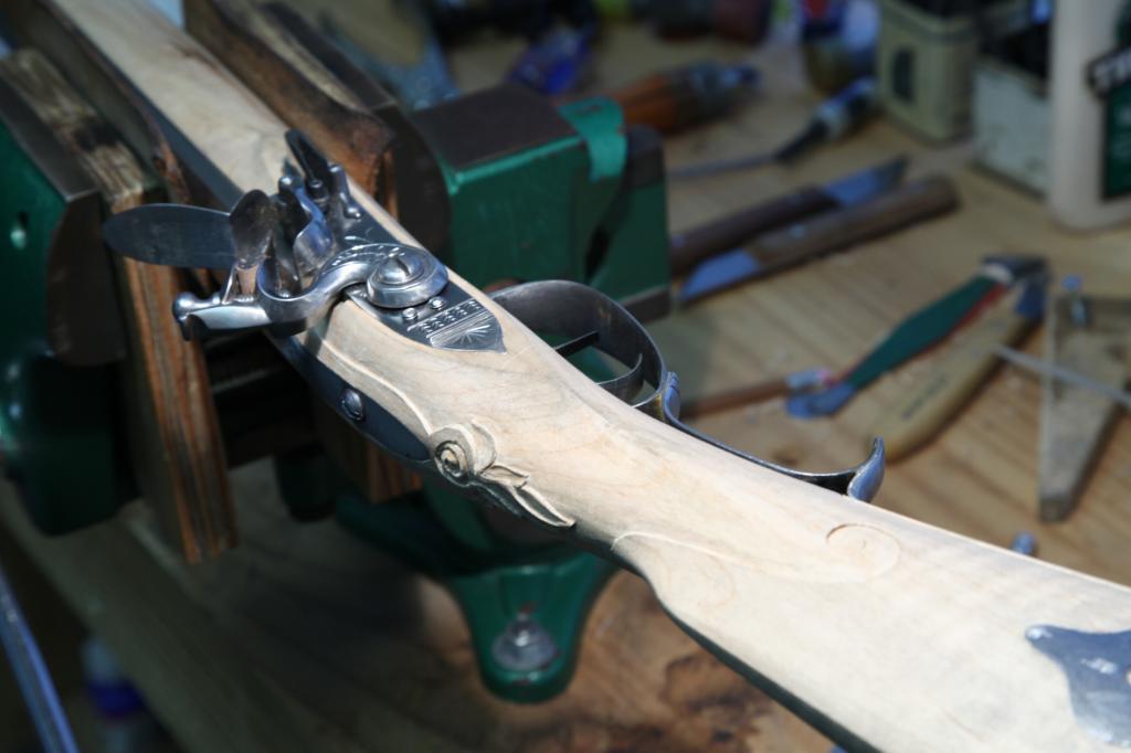 Rifle #12 Right Wrist in vise on bench